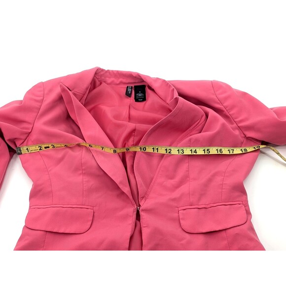 Bisou Bisou Michele Bohbot Hot Pink Blazer Hook & Eye Jacket Womens Size Small - Picture 5 of 7